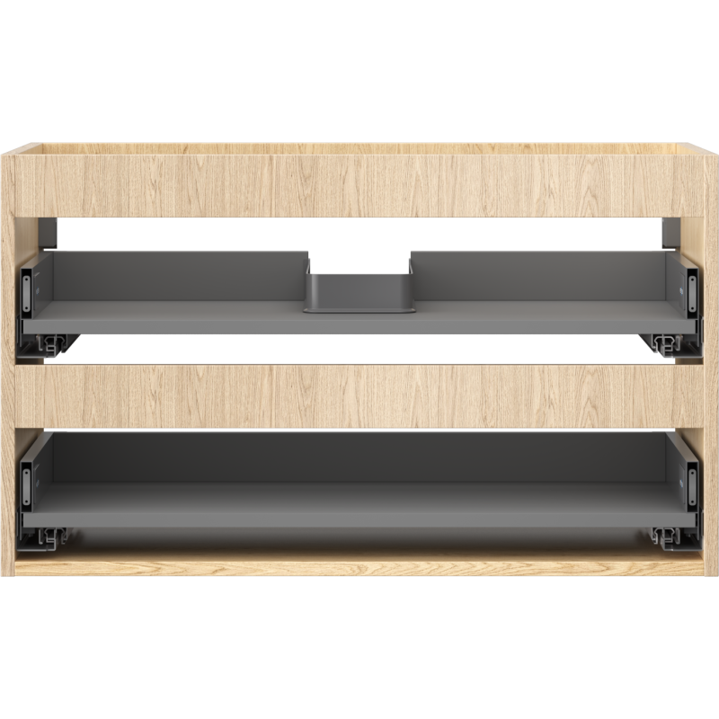 Mexen Box-A Korpus des Waschtischschranks 80 cm, 2 Schubladen, Eiche - 91AX0-0800-470-2-81
