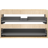 Mexen Box-A Korpus des Waschtischschranks 80 cm, 2 Schubladen, Eiche - 91AX0-0800-470-2-81