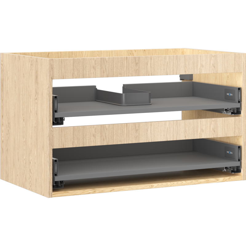 Mexen Box-A Korpus des Waschtischschranks 80 cm, 2 Schubladen, Eiche - 91AX0-0800-470-2-81