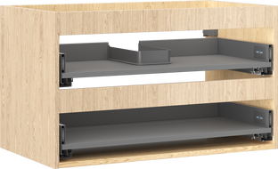 Mexen Box-A Korpus des Waschtischschranks 80 cm, 2 Schubladen, Eiche - 91AX0-0800-470-2-81
