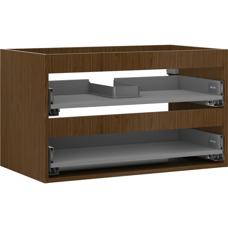 Mexen Box-A Korpus des Waschbeckenschranks 80 cm, 2 Schubladen, Nuss - 91AX0-0800-470-2-86