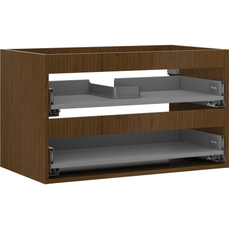 Mexen Box-A Korpus des Waschbeckenschranks 80 cm, 2 Schubladen, Nuss - 91AX0-0800-470-2-86