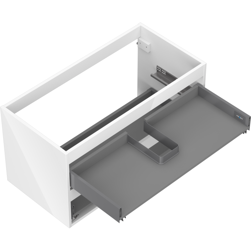 Mexen Box-A Korpus Waschtischunterschrank 90 cm, 2 Schubladen, Weiß Hochglanz - 91AX0-0900-470-2-00