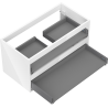 Mexen Box-A Korpus Waschtischunterschrank 90 cm, 2 Schubladen, Weiß Hochglanz - 91AX0-0900-470-2-00