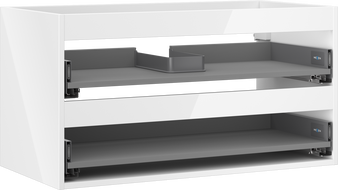 Mexen Box-A Korpus Waschtischunterschrank 90 cm, 2 Schubladen, Weiß Hochglanz - 91AX0-0900-470-2-00