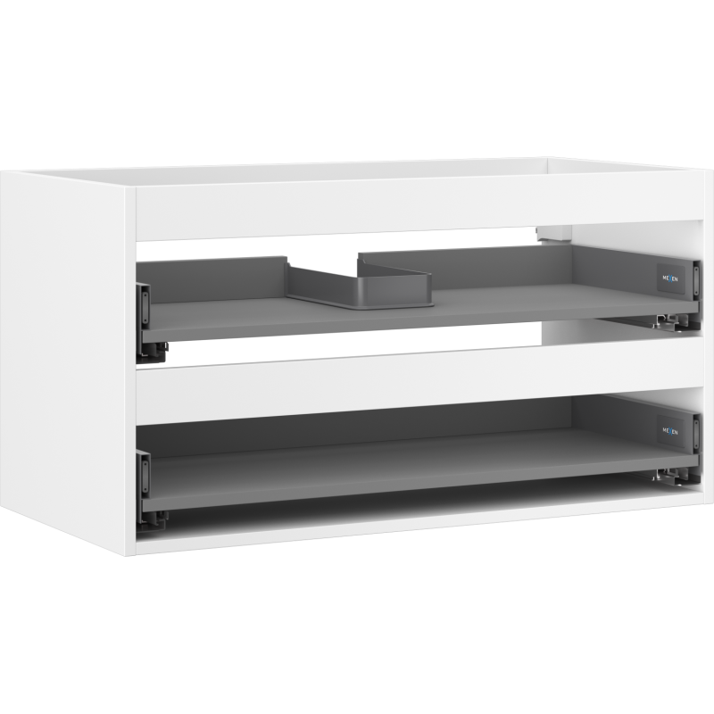Mexen Box-A Korpus des Unterschranks 90 cm, 2 Schubladen, Weiß Matt - 91AX0-0900-470-2-01