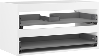 Mexen Box-A Korpus des Unterschranks 90 cm, 2 Schubladen, Weiß Matt - 91AX0-0900-470-2-01