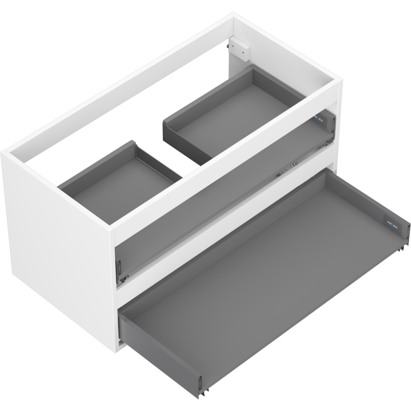 Mexen Box-A Korpus des Unterschranks 90 cm, 2 Schubladen, Weiß Matt - 91AX0-0900-470-2-01