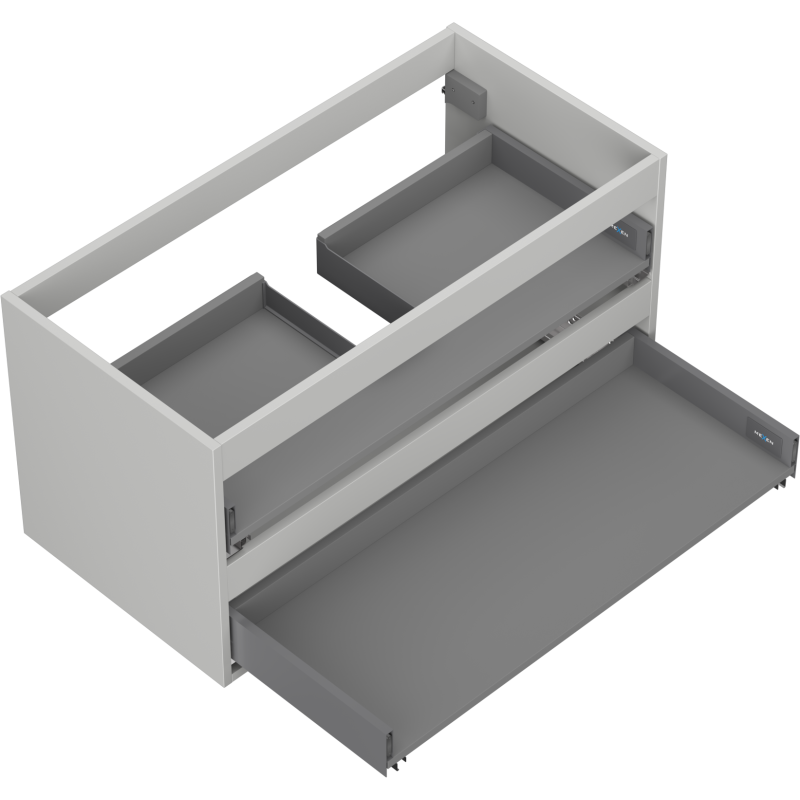Mexen Box-A Korpus des Waschtischunterschranks 90 cm, 2 Schubladen, Grau Matt - 91AX0-0900-470-2-62