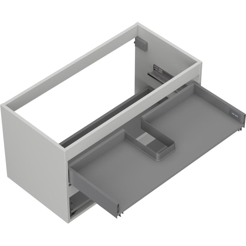 Mexen Box-A Korpus des Waschtischunterschranks 90 cm, 2 Schubladen, Grau Matt - 91AX0-0900-470-2-62