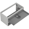 Mexen Box-A Korpus des Waschtischunterschranks 90 cm, 2 Schubladen, Grau Matt - 91AX0-0900-470-2-62