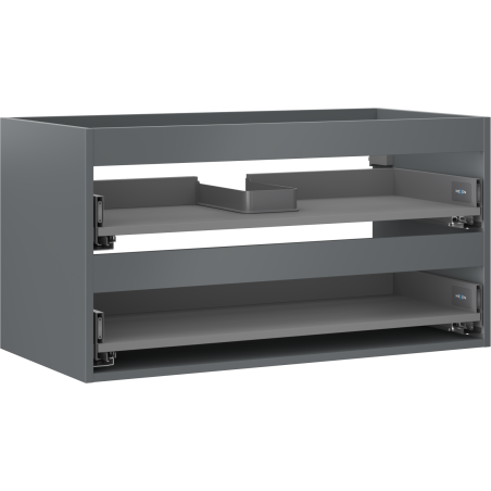 Mexen Box-A Schrankkörper für Waschtisch 90 cm, 2 Schubladen, Graphit matt - 91AX0-0900-470-2-66