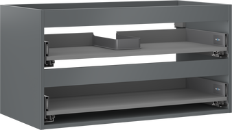Mexen Box-A Schrankkörper für Waschtisch 90 cm, 2 Schubladen, Graphit matt - 91AX0-0900-470-2-66