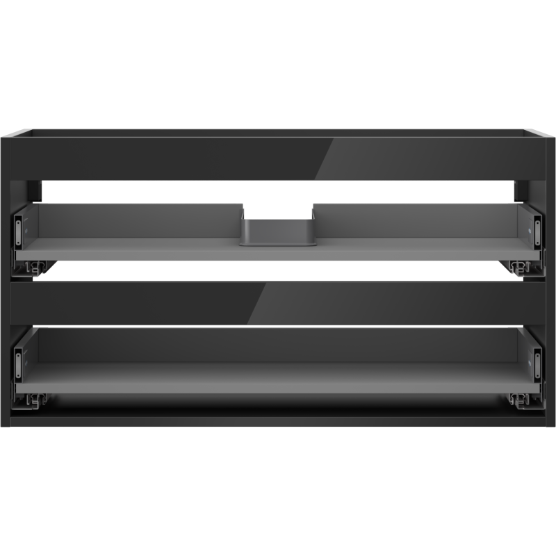 Mexen Box-A Waschtischunterschrank-Korpus 90 cm, 2 Schubladen, schwarz glänzend - 91AX0-0900-470-2-70