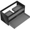 Mexen Box-A Waschtischunterschrank-Korpus 90 cm, 2 Schubladen, schwarz glänzend - 91AX0-0900-470-2-70