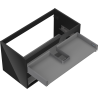 Mexen Box-A Waschtischunterschrank-Korpus 90 cm, 2 Schubladen, schwarz glänzend - 91AX0-0900-470-2-70