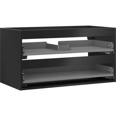 Mexen Box-A Unterschrank-Korpus 90 cm, 2 Schubladen, schwarz matt - 91AX0-0900-470-2-71