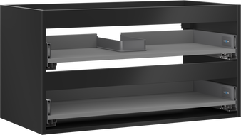 Mexen Box-A Unterschrank-Korpus 90 cm, 2 Schubladen, schwarz matt - 91AX0-0900-470-2-71