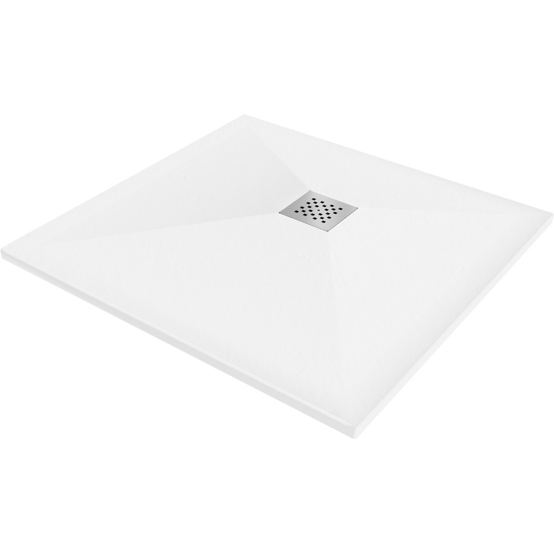 Mexen Stone+ Quadratische Duschwanne aus Komposit 100 x 100 cm, weiß - 44101010