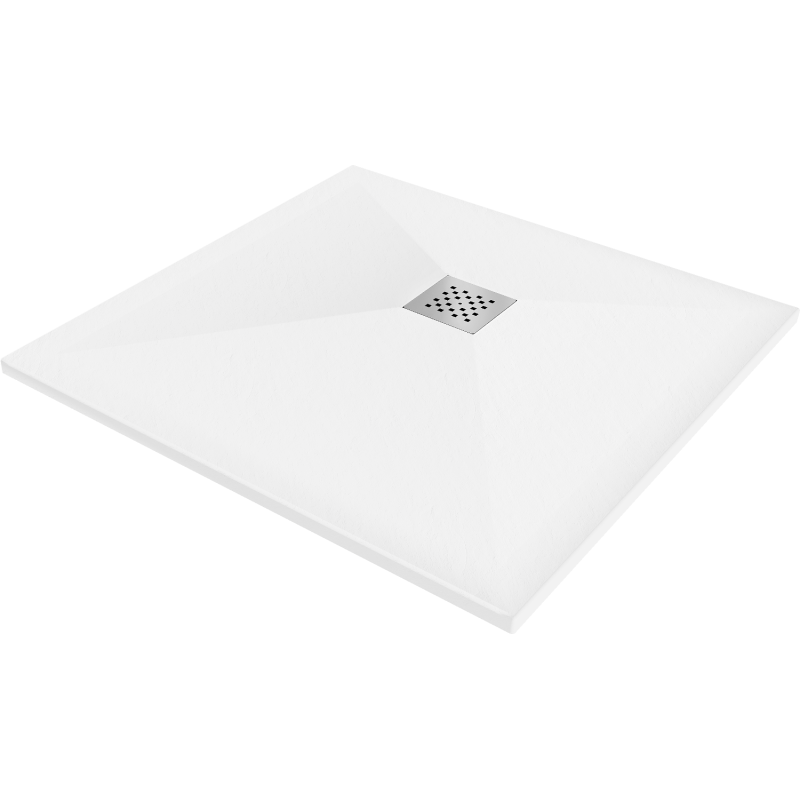 Mexen Stone+ quadratische Duschwanne aus Verbundwerkstoff 100 x 100 cm, weiß - 44101010
