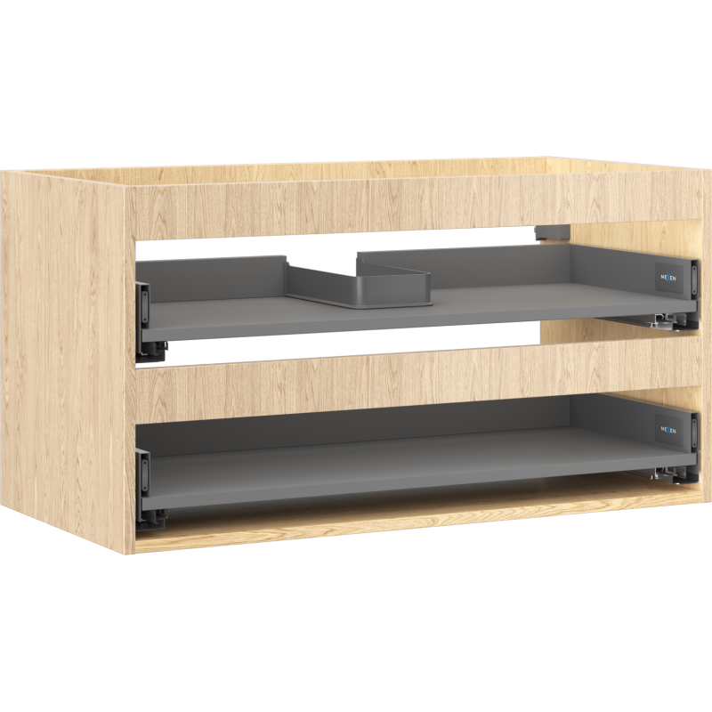 Mexen Box-A Korpus für Waschbeckenunterschrank 90 cm, 2 Schubladen, Eiche - 91AX0-0900-470-2-81
