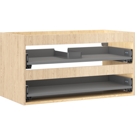 Mexen Box-A Korpus für Waschbeckenunterschrank 90 cm, 2 Schubladen, Eiche - 91AX0-0900-470-2-81