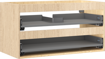 Mexen Box-A Korpus für Waschbeckenunterschrank 90 cm, 2 Schubladen, Eiche - 91AX0-0900-470-2-81