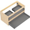 Mexen Box-A Korpus für Waschbeckenunterschrank 90 cm, 2 Schubladen, Eiche - 91AX0-0900-470-2-81