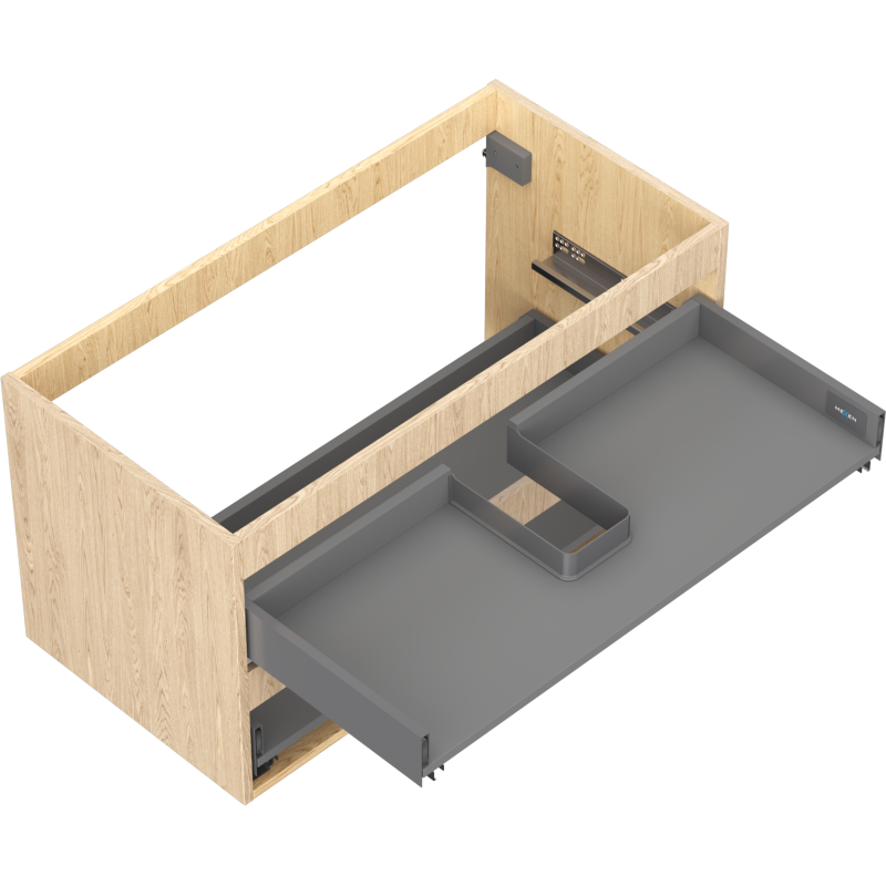 Mexen Box-A Korpus für Waschbeckenunterschrank 90 cm, 2 Schubladen, Eiche - 91AX0-0900-470-2-81