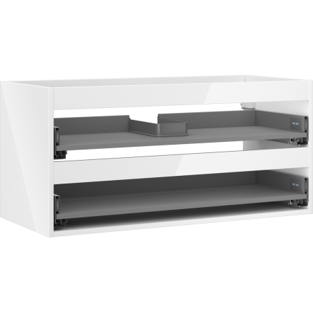 Mexen Box-A Unterbauschrank 100 cm, 2 Schubladen, weiß glänzend - 91AX0-1000-470-2-00
