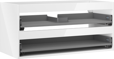 Mexen Box-A Unterbauschrank 100 cm, 2 Schubladen, weiß glänzend - 91AX0-1000-470-2-00