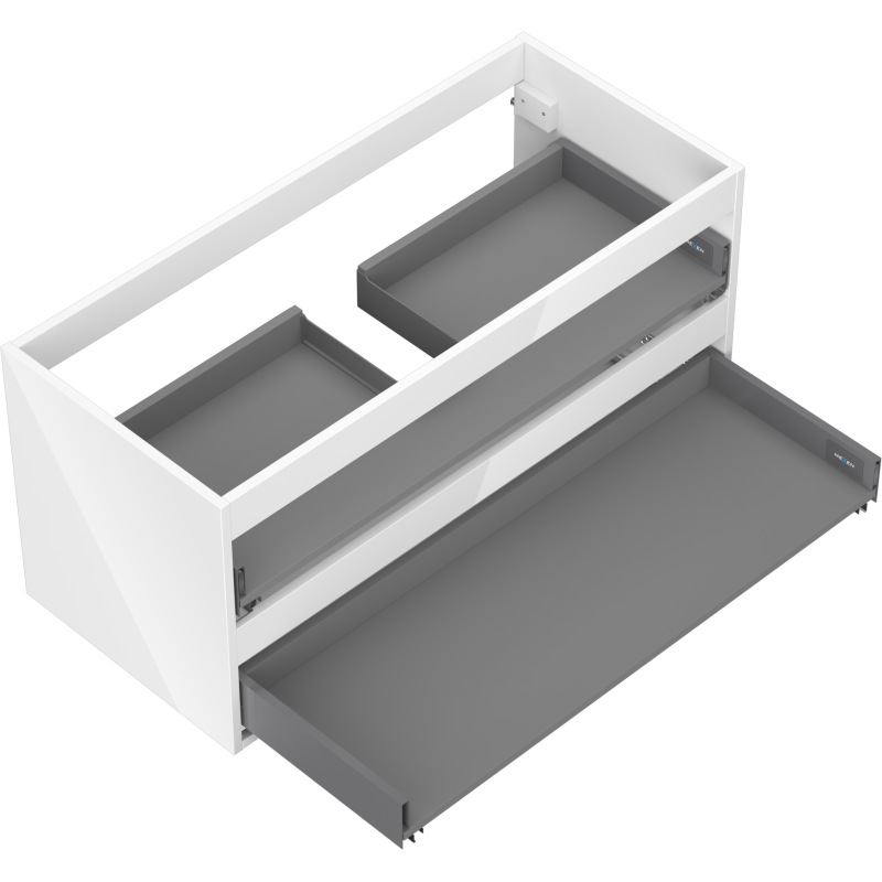 Mexen Box-A Unterbauschrank 100 cm, 2 Schubladen, weiß glänzend - 91AX0-1000-470-2-00