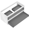 Mexen Box-A Unterbauschrank 100 cm, 2 Schubladen, weiß glänzend - 91AX0-1000-470-2-00