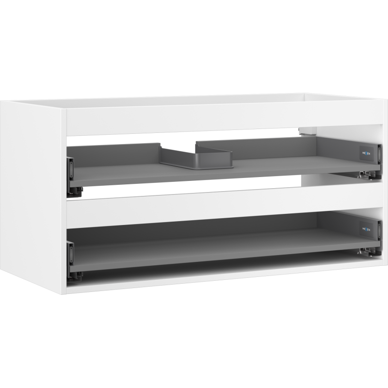 Mexen Box-A Korpus für Waschbeckenschrank 100 cm, 2 Schubladen, weiß matt - 91AX0-1000-470-2-01