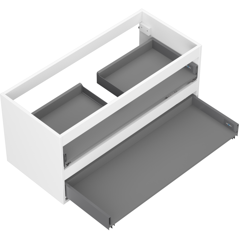 Mexen Box-A Korpus für Waschbeckenschrank 100 cm, 2 Schubladen, weiß matt - 91AX0-1000-470-2-01