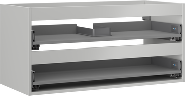Mexen Box-A Unterschrankgehäuse 100 cm, 2 Schubladen, graumatt - 91AX0-1000-470-2-62