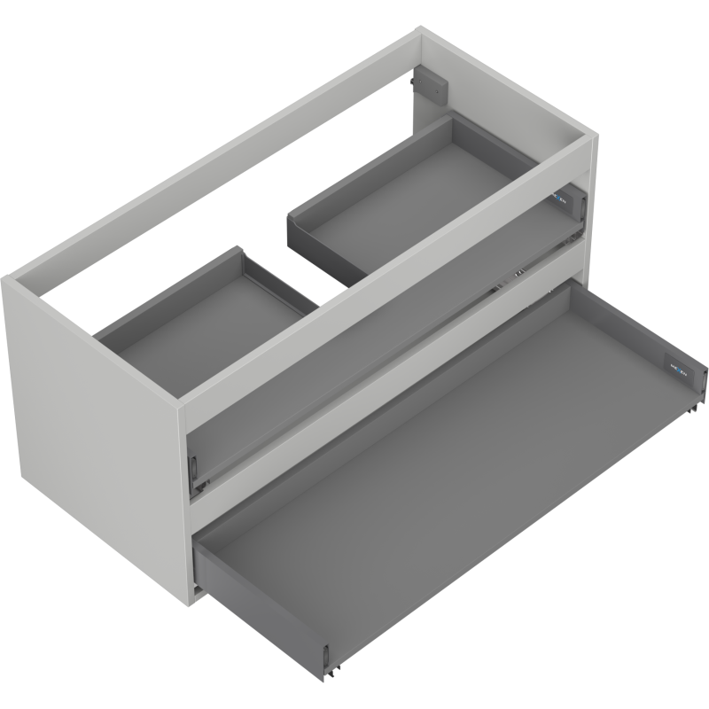 Mexen Box-A Unterschrankgehäuse 100 cm, 2 Schubladen, graumatt - 91AX0-1000-470-2-62
