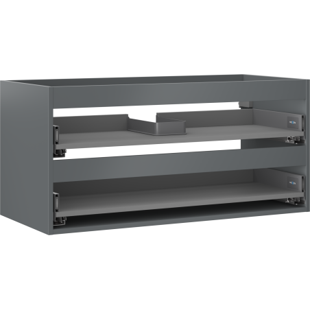 Mexen Box-A Korpusschrank für Waschtisch 100 cm, 2 Schubladen, Graphit matt - 91AX0-1000-470-2-66