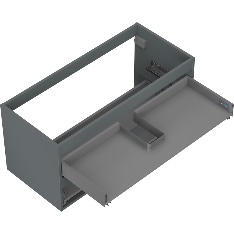 Mexen Box-A Korpusschrank für Waschtisch 100 cm, 2 Schubladen, Graphit matt - 91AX0-1000-470-2-66