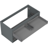 Mexen Box-A Korpusschrank für Waschtisch 100 cm, 2 Schubladen, Graphit matt - 91AX0-1000-470-2-66