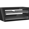 Mexen Box-A Badezimmerschrank-Korpus 100 cm, 2 Schubladen, schwarzer Glanz - 91AX0-1000-470-2-70