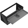 Mexen Box-A Badezimmerschrank-Korpus 100 cm, 2 Schubladen, schwarzer Glanz - 91AX0-1000-470-2-70