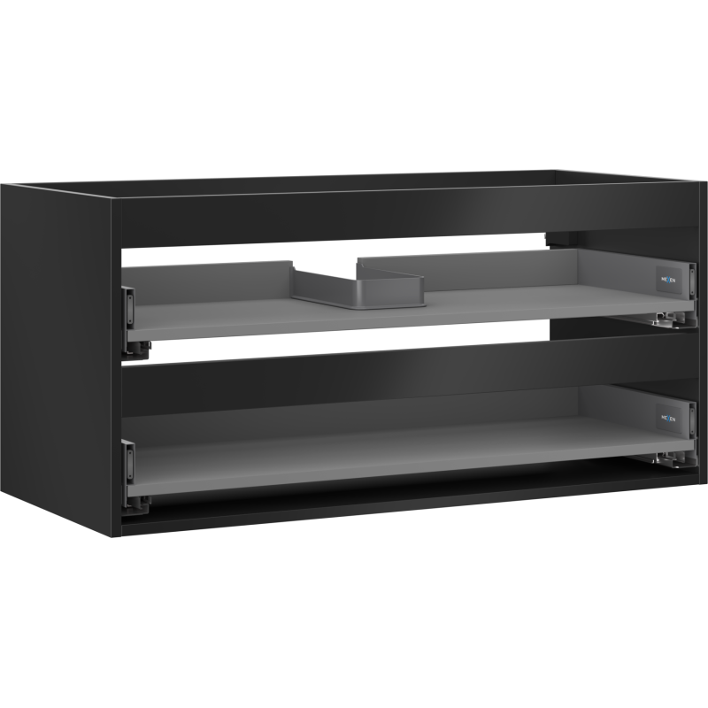 Mexen Box-A Unterschrankkorpus 100 cm, 2 Schubladen, schwarz matt - 91AX0-1000-470-2-71