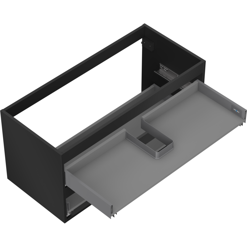 Mexen Box-A Unterschrankkorpus 100 cm, 2 Schubladen, schwarz matt - 91AX0-1000-470-2-71