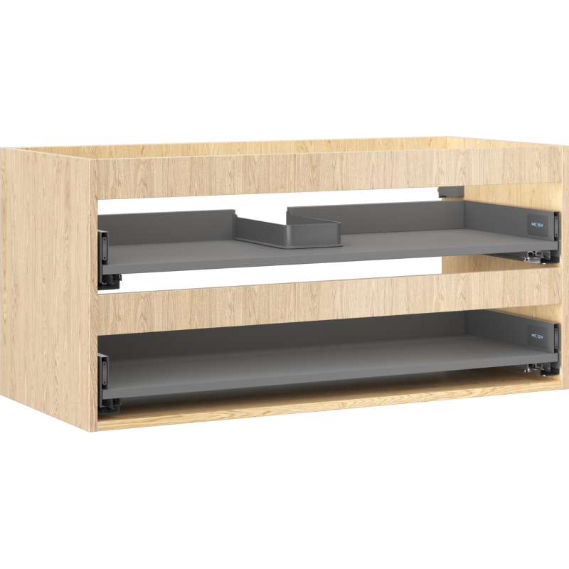Mexen Box-A Unterschrankkorpus 100 cm, 2 Schubladen, Eiche - 91AX0-1000-470-2-81