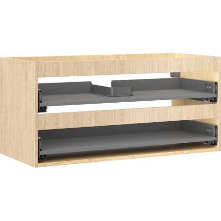 Mexen Box-A Unterschrankkorpus 100 cm, 2 Schubladen, Eiche - 91AX0-1000-470-2-81