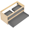 Mexen Box-A Unterschrankkorpus 100 cm, 2 Schubladen, Eiche - 91AX0-1000-470-2-81