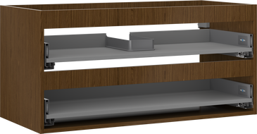 Mexen Box-A Unterschrankkorpus 100 cm, 2 Schubladen, Nussbaum - 91AX0-1000-470-2-86