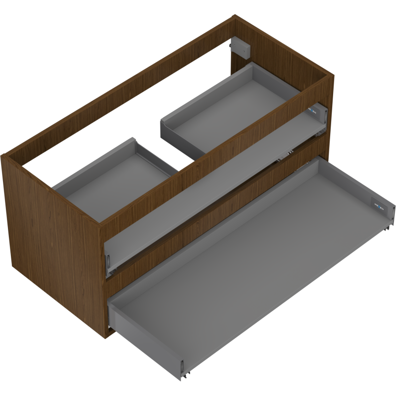 Mexen Box-A Unterschrankkorpus 100 cm, 2 Schubladen, Nussbaum - 91AX0-1000-470-2-86