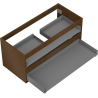 Mexen Box-A Unterschrankkorpus 100 cm, 2 Schubladen, Nussbaum - 91AX0-1000-470-2-86